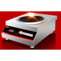 전기 스토브 업소용 인덕션 고화력 1구 오목형, 5단자기제어형+에어스위치-220v, 5000W
