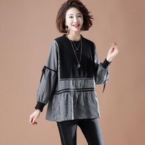 뉴욕멋쟁이 로린 잔체크 프릴 블라우스 여성체크블라우스 봄가을블라우스