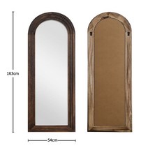 전신거울 아치 앤틱 스탠드 거울 벽걸이 원목, 아치형 + 163x54cm