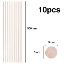 가벼운 목재 원형 스틱 발사 나무 수공예 통나무 명확한 질감 손 DIY 만들기, [09] 20PCS-4X200mm
