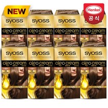 사이오스 올레오 크림 염색약 8개, 4-N 리치 초콜릿 x 8개, 상세 설명 참조
