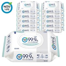 깨끗한나라 손소독티슈 마일드 캡형 60매입 손소독물티슈 클린 99.9%, 60매, 1개