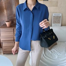 슈슈벨르 구김없는 여자 셔츠블라우스 면접셔츠 화이트 실크