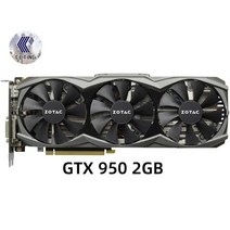 ZOTAC 오리지널 GeForce GTX 950 2GB 비디오 카드 NVIDIA 맵 GTX950 Thunder Edition GTX 950-2GD5 그래픽, 한개옵션1, 02 GTX 950 2GB