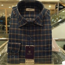 바찌 NC06 포근하고 따뜻한 기모 일반핏 블럭체크 밑단일자 일반핏긴팔 VD1L4CR546N