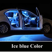 Zoomsee 10Pcs 인테리어 LED 폭스 바겐 Scirocco R 3R 2008-2013 2014 자동차 차량용 벌브 돔 독서 라이트, 02 ice blue
