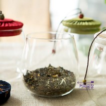 패브릭 뚜껑 유리차통 모음 택1 / 찻잎 보관함 다용도, 그린