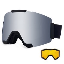 팬톤 FANTON 렌즈교체형 안경병용 안티포그 스키고글 ZMAG85SM, 블랙