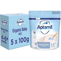 Aptamil 베이비 라이스 시리얼 Baby Rice Cereal 4-6+ Months 100g (5팩), 5개
