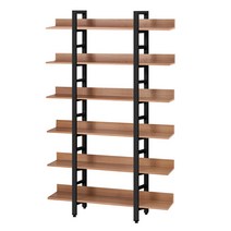 레아 프리미엄 6단1200 B 철제책장 오크, 블랙오크