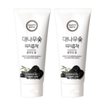 해피바스 대나무숯 피지흡착 클렌징폼 200g 피지블랙헤드케어 개운한 클렌징폼, 10개