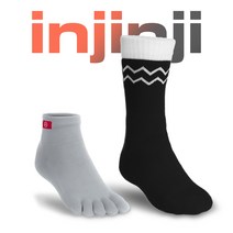 인진지 NEW 에코울 퍼포먼스 세트 블랙 메리노 울 쿨맥스 겨울 아웃도어 등산 트레킹 백패킹 양말 남성 여성, large(275~300)