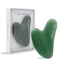 이네즈 천연 옥 하트 괄사 승모근 림프 마사지기 (파우치 알콜솜 증정), 1개, 그린 어벤츄린