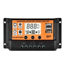 태양광 컨트롤러 100/10A 12V 24V 자동 충전 PWM LCD 듀얼 USB 5V 출력 전지 패널 레귤레이터 PV 홈, 01 1PCS_03 30A