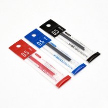 카코 KACO 모듈 3색 샤프 멀티펜 리필심 2pcs, 블랙
