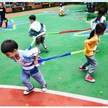 스타무역 유아체육교구 코퍼밴드 협동 기차 놀이 줄다리기, 3인용/2m