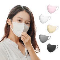 프랜드리 KF94 새부리형 마스크, 50매입, 1개, 흰색, 검정색, 회색, 연한 분홍색, 연한 황색