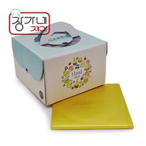 장가네제과 케이크박스+받침(평일 오후 3시까지 결제건 당일 출고 주말과 공휴일은 미출고), 케이크박스+받침(2호)