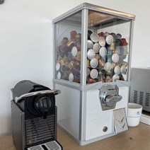 뽑기기계 캡슐머신 가챠머신 문구점 추첨기 뽑머신, 파란색