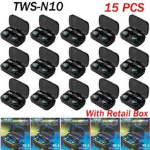 도매 이어폰 블루투스 무선 헤드폰 헤드셋 충전 박스, Black 15PCS