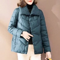 빅사이즈 패딩 따뜻한 울트라 라이트 다운 코튼 파카 라 숏 패딩 파카 캐주얼 컴포트 코트 여성용 빅사이