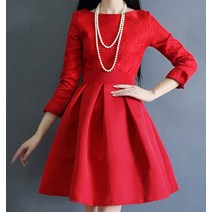 돌 잔치 복장 엄마 상견례 옷차림 원피스 봄 결혼식 하객 룩 미니 키작녀 정장 예복 피로연 레드 여성 옷