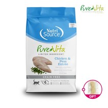 퓨어비타 그레인프리 전연령 캣 치킨&완두콩 고양이사료 1kg (저요저요 닭가슴살 22g 증정)