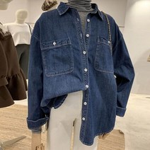청난방 청남방 여자 청 남방 난방 데님 셔츠 블라우스 빈티지 블루 느슨한 여성 2022 streetwear 진 기본 봄 blusas mujer 씻어 카우보이 싱글 브레스트 탑스
