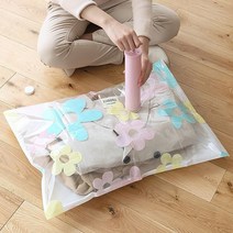 달자샵 1+1 휴대용 진공압축기 이불 의류용 여행용 압축펌프, 핑크, 1개+1개