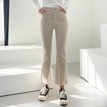 쏘옷 여성용 슬릿 라인 스판 부츠컷 팬츠