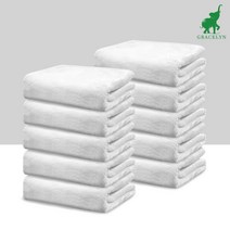 그레슬린 실키 극세사 타월 화이트 미용실 미용 호텔 세면 스포츠 마사지 수건 타올 10장, 그레슬린실키극세사타월38x75(화이트)10장