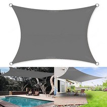 파고라 야외 정자 조립식 테라스야외 차양 방수 그늘막 정원 파티오 자동차 캔버스 천막 직사각, 05 gray_08 3x6m