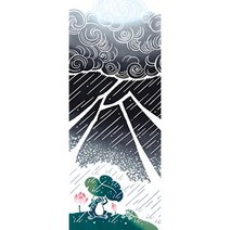 Kenema 일본제 면수건 타월 검도 면수건 선물포장용 장식 일본인테리어 테피스트리, 샤이닝 사운드