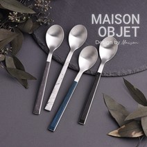 [시에르] 샤틴 티스푼 4P 세트, 색상:마호가니2P+딥블루2P, 상세 설명 참조