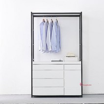 리코행거 수납 선반 1200 1인가구 옷장 미니 드레스룸 옷걸이opq396, SPRg_화이트
