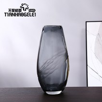 TIANHAOGELEI 이케바나화병 데코뷰 수제 유리 화병, 16x16x32cm