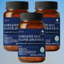닥터셔리 프로테오글리칸 MAX 연어코추출물 600mg 소연골 콘드로이친 글루코사민 정 프리테오글리칸 콘도로이친 효과 효능 HACCP, 3통, 60정