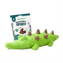 네추라너리쉬 악어 강아지 노즈워크 장난감 + 덴탈트릿 리필 간식 32p 세트, 닭고기맛, 3세트