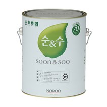 노루 순수100 4L 수성 내부 친환경 DIY 페인트 벽지, 라이트그린3