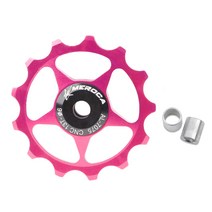 자전거롤러 MEROCA-자전거 뒷 변속기 자전거 롤러 들러 금속 베어링 11T MTB 로드 바이크 자키 휠 7/8, 10 pink 13T