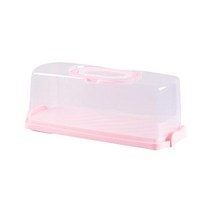 샌드위치용 뚜껑 빵 용기 밀폐형 직사각형 토스트 키퍼, 분홍, 플라스틱