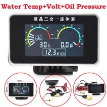 광고 LCD 3 1 디지털 트럭 자동차 오일 압력 게이지 전압계 12V/24V 대 한 물 온도 + 센서, 03 BG0001 3 In 1 Gauge