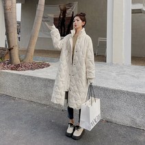 여성 롱 경량 패딩 간절기 얇은 자켓 라이트 아우터 다운