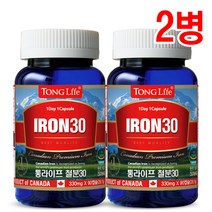통라이프-철분30-고함량캡슐-3개월분-2병, 2병