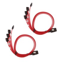 2x Mini SAS SFF-8087-4x SATA HDD 하드 드라이브 케이블 정방향 브레이크 아웃 케이블, 설명, 레드, 플라스틱