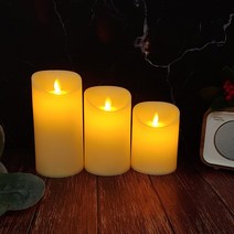 LED양초 (대 중 소 3개) LED캔들 LED촛불 LED초, 3개세트(대중소)