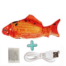 강아지전기장판 고양이 USB 충전기 장난감 물고기 대화형 전기 플로피 현실적인 애완 동물 씹는 물린 애완동물 용품 개, [08] JUMP Cable And Mint