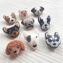 슬로우베베 에이씨 댕댕 강아지 뱃지 11종 개 인형 반려견 집사템 브로치 장식 악세사리 선물