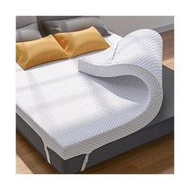 PERLECARE 압력 완화를 위한 5 1cm(2인치) 젤 메모리 폼 매트리스 토퍼 쿨링 수면을 프리미엄 소프트 토퍼 탈착식 및 세탁 가능한 커버가 있는 미끄럼 방지 디자인 Cer, Twin_5.1 cm(
