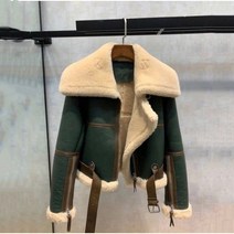 춘게엘 겨울 신상품 녹색 패치 큰 칼라 두꺼운 여성 벨벳 외투 Cjx2C6W